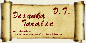 Desanka Taralić vizit kartica
